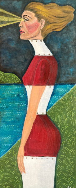 I´m your Lighthouse Peinture intitulée "I´m your Lighthouse" par Anna Maria Valesova, Œuvre d'art originale, Acrylique Monté sur Châssis en bois