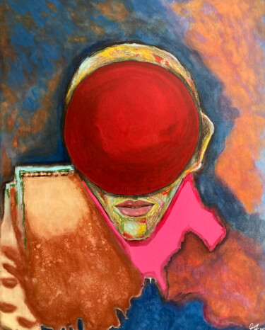 Painting titled "Conjunction of the…" by Anna Maria Valesova, Original Artwork, Acrylic Mounted on Wood Stretcher frame