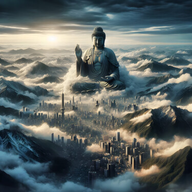 数字艺术 标题为“100 Faces of God_063” 由Александр Погодин, 原创艺术品, AI生成的图像