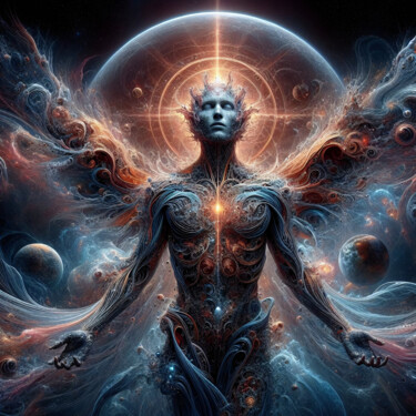 数字艺术 标题为“100 Faces of God_056” 由Александр Погодин, 原创艺术品, AI生成的图像