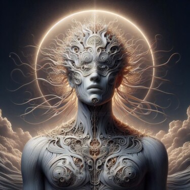 数字艺术 标题为“100 Faces of God_100” 由Александр Погодин, 原创艺术品, AI生成的图像