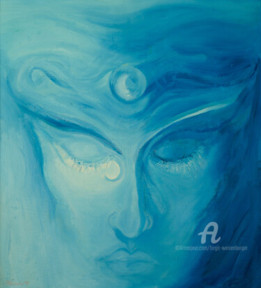 Angesicht der Göttin Malerei mit dem Titel "Angesicht der Göttin" von Birgit Weisenburger, Original-Kunstwerk, Öl