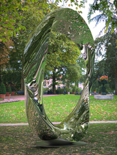 Echo Arc#5 Sculpture intitulée "Echo Arc#5" par Daniel Kei Wo, Œuvre d'art originale, Acier inoxydable