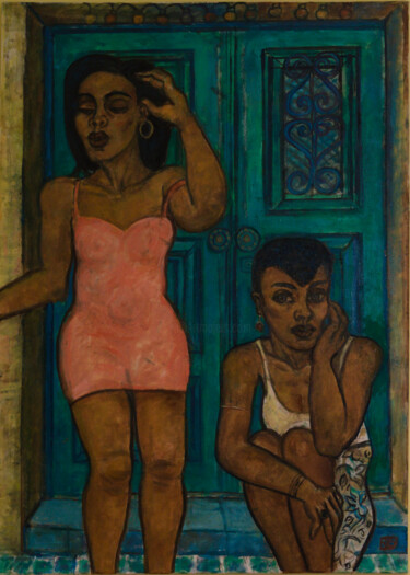 Cuba - Huile sur toile Peinture intitulée "Cuba - Huile sur to…" par Robert Gibson, Œuvre d'art originale, Huile Monté sur Châssis en bois