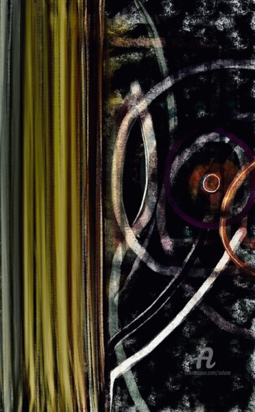 Arts numériques intitulée "PULL BACK THE CURTA…" par Solune, Œuvre d'art originale, Peinture numérique