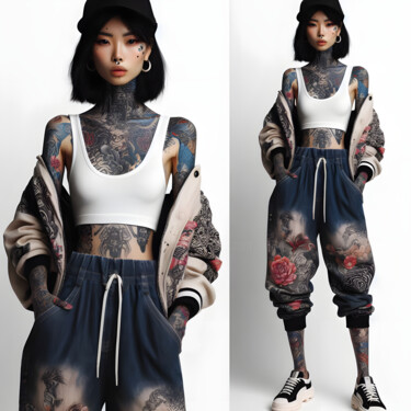数字艺术 标题为“Wearin' luxury and…” 由Александр Погодин, 原创艺术品, AI生成的图像