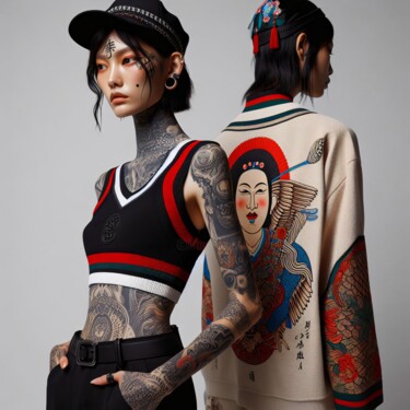 数字艺术 标题为“Back to yo back” 由Александр Погодин, 原创艺术品, AI生成的图像
