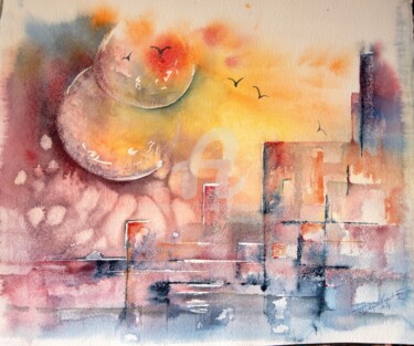 Peinture intitulée "Fonconvent" par Françoise Dugourd-Caput, Œuvre d'art originale, Aquarelle