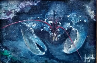 绘画 标题为“HOMARUS GAMARUS” 由Loïc Gourmelen, 原创艺术品, 油