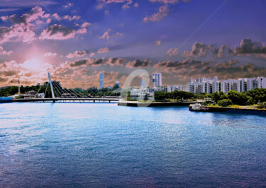 Photographie intitulée "Singapore - Sunset…" par Clement Tsang, Œuvre d'art originale, Photographie numérique