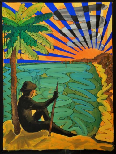 Peinture intitulée "Vietnamita" par Baptiste Laurent, Œuvre d'art originale, Acrylique Monté sur Châssis en bois