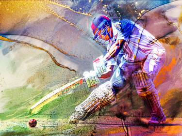 数字艺术 标题为“Cricket Passion 03” 由Miki De Goodaboom, 原创艺术品, 数字油画