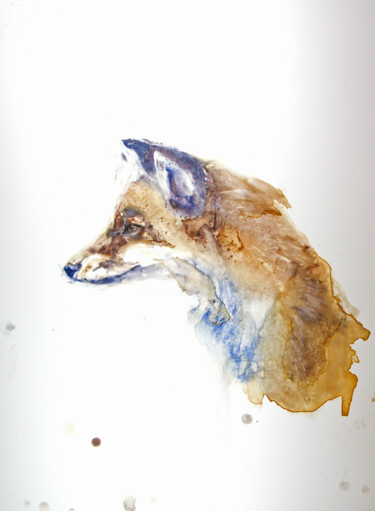 Malerei mit dem Titel "Goupil" von Pierre Alix, Original-Kunstwerk, Aquarell