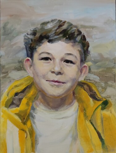 제목이 "Artem in a yellow j…"인 미술작품 Tanya Demchenko로, 원작, 기름