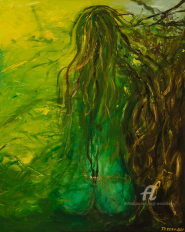 Der Gesang der Nymphe Malerei mit dem Titel "Der Gesang der Nymp…" von Birgit Weisenburger, Original-Kunstwerk, Acryl