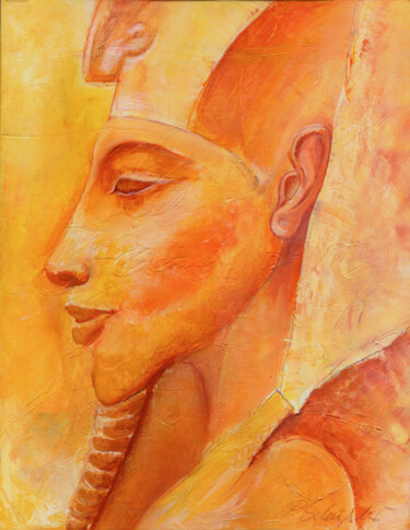 PHARAO ECHNATON 绘画 标题为“PHARAO ECHNATON” 由Petra Eva Maria Schüßler, 原创艺术品, 丙烯