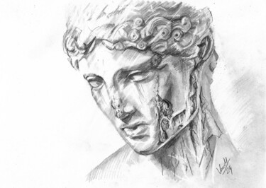 图画 标题为“Ancients - Ad infin…” 由Jakub Kossakowski (Art After Hours), 原创艺术品, 铅笔