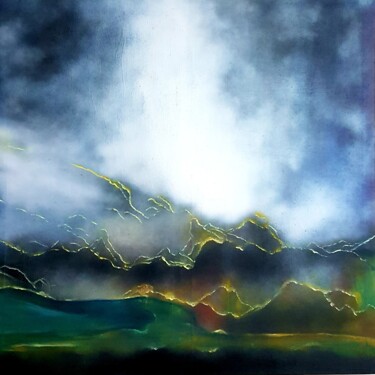 Painting titled "Atlas" by Azzedine Roua, Original Artwork, Acrylic