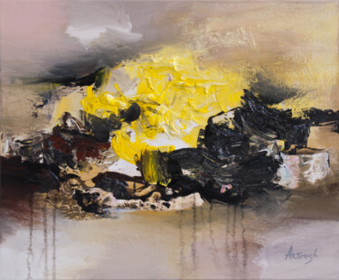 Abstrait-24-23 Peinture intitulée "Abstrait-24-23" par Artoosh Mouradian, Œuvre d'art originale, Acrylique Monté sur Châssis en bois