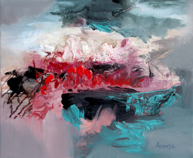Abstrait-25-24 绘画 标题为“Abstrait-25-24” 由Artoosh Mouradian, 原创艺术品, 丙烯 安装在木质担架架上