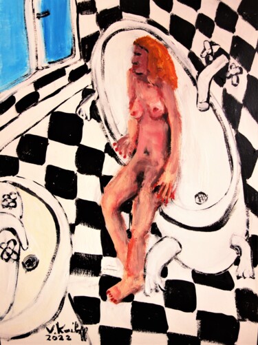 À Une Madone 绘画 标题为“À Une Madone” 由Vadim Korniloff, 原创艺术品, 丙烯