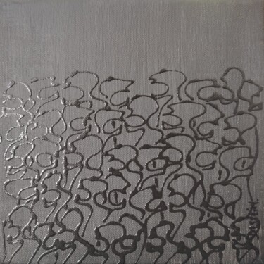 Peinture intitulée "Nématoïdes des plai…" par Delphine Dessein, Œuvre d'art originale, Acrylique Monté sur Châssis en bois