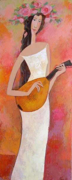 Painting titled "Spring" by Natalia Kaza, Original Artwork, Acrylic