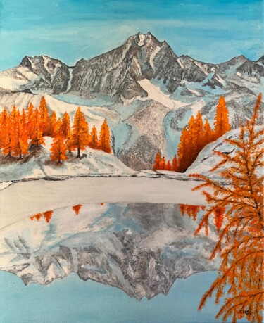 Peinture intitulée "Reflets" par Charles Lienemann, Œuvre d'art originale, Huile Monté sur Châssis en bois