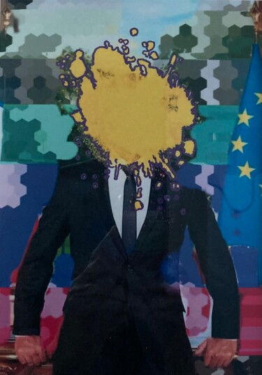 Yellow Splatch Картина под названием "Yellow Splatch" - Marcelle Delacité, Подлинное произведение искусства, Цифровая живопись Установлен н…