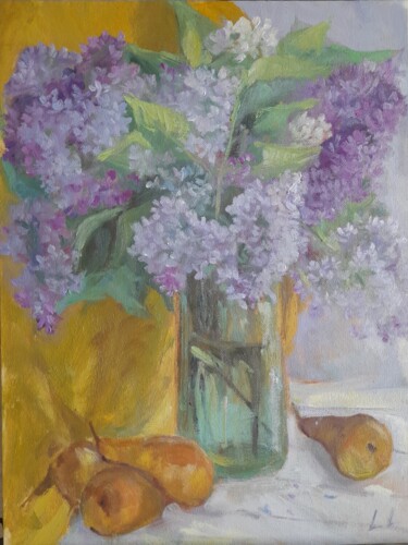 Painting titled "Sens of spring" by Liudmyla Lelechenko, Original Artwork, Oil