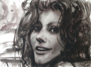 Картина под названием "Sophia" - Olga Brink Art, Подлинное произведение искусства, Акварель