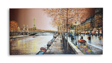Paris Le Pont Alexandre III et la Tour Eiffel (Numéro 1/30) Peinture intitulée "Paris Le Pont Alexa…" par Guy Dessapt, Œuvre d'art originale, Acrylique