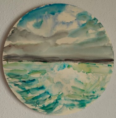 제목이 ""Sea and sky""인 미술작품 Stoyanka Nikolova로, 원작, 수채화