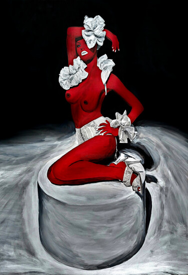 Oumuamua Girl No 1 Painting titled "Oumuamua Girl No 1" by Lena Snow, Original Artwork, Acrylic