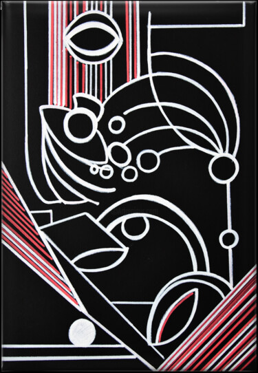 Schwarz Weiß Gemälde Artistsquare Acrylbild Groß 绘画 标题为“Schwarz Weiß Gemäld…” 由Antonia Stabaginski, 原创艺术品, 丙烯