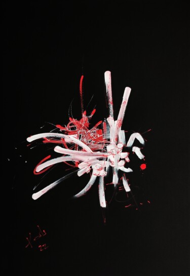 Disegno intitolato "RED 1" da Karls, Opera d'arte originale, Acrilico