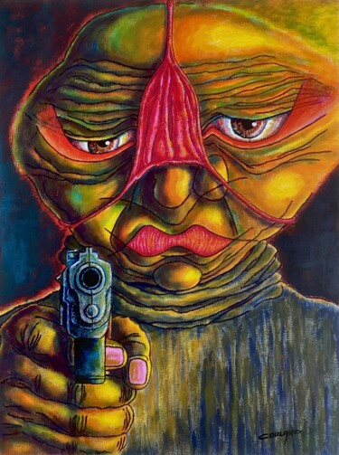 绘画 标题为“LE BRIGAND MASQUÉ” 由Jean-Luc Coulaud, 原创艺术品, 丙烯