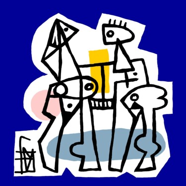 数字艺术 标题为“couple 1a” 由Franck Vidal, 原创艺术品, 数字油画