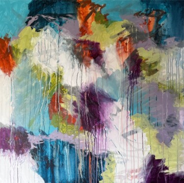 'When Life Goes To Sh*t Make Art!' (36" x 36") acrylic art Peinture intitulée "'When Life Goes To…" par Annette Aspen, Œuvre d'art originale, Acrylique Monté sur Châssis en bois