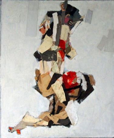 Peinture intitulée "Leżąca" par Piotr Kondrad, Œuvre d'art originale, Huile Monté sur Châssis en bois