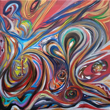 Ζωγραφική με τίτλο "The Scream" από J.U., Αυθεντικά έργα τέχνης, Ακρυλικό