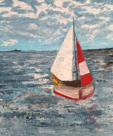 Peinture intitulée "Le long des côtes" par Xavier Laurent Janin, Œuvre d'art originale, Acrylique Monté sur Châssis en bois