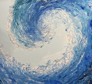 Peinture intitulée "Petits poissons sur…" par Lea Monnier Art, Œuvre d'art originale, Acrylique Monté sur Châssis en bois