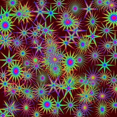 数字艺术 标题为“Star Clusters #1840” 由Jeb Gaither, 原创艺术品, 2D数字工作