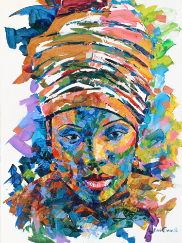 Peinture intitulée "Afriolante - 950" par Lucie Gonella, Œuvre d'art originale, Acrylique
