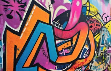 Peinture intitulée "Fresque 4" par Kyros, Œuvre d'art originale, Bombe aérosol