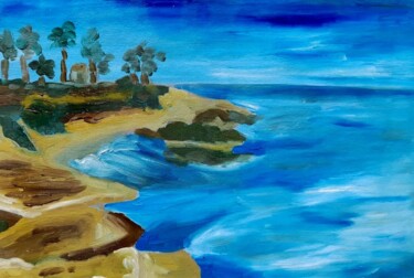 Original Oil Painting La Jolla Cove San Diego Картина под названием "Original Oil Painti…" - Maryna Yasar, Подлинное произведение искусства, Масло