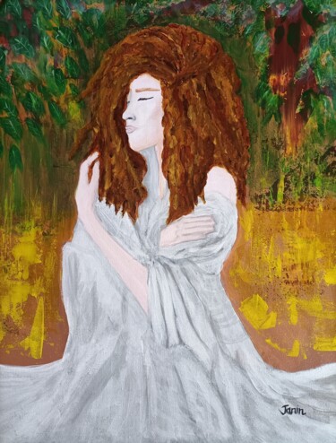 Peinture intitulée "Elle" par Xavier Laurent Janin, Œuvre d'art originale, Acrylique Monté sur Châssis en bois