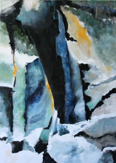 Peinture intitulée "Caverne" par Isabelle Paraskiova, Œuvre d'art originale, Huile Monté sur Châssis en bois