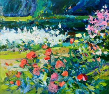 "Spring garden " 绘画 标题为“"Spring garden "” 由Yehor Dulin, 原创艺术品, 油